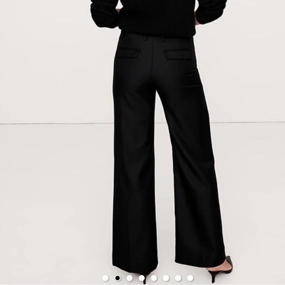 Banana Republic LIDO WIDE-LEG ITALIAN WOOL PANT, NWT, size 12 - Picture 4 of 6